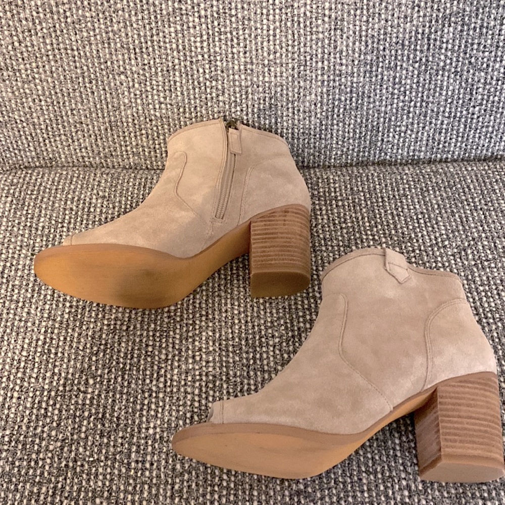Women's Open Toe Suede Ankle Boots